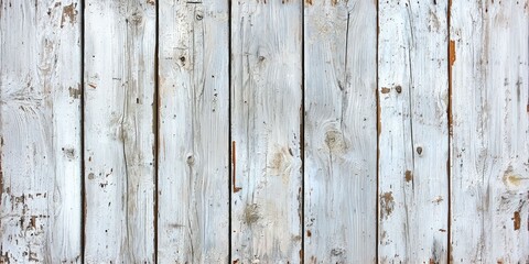 Fototapeta premium Vintage rustic vertical white wooden boards with distressed paint surface