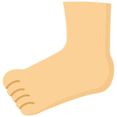 Cartoon illustration of human foot 