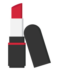 cosmetic red lipstick woman girl make up illustration clipart