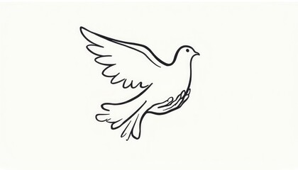 Obraz premium dove of peace vector illustration