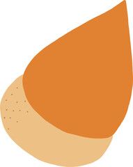 Minimal Acorn Illustration with Autumn Colors
