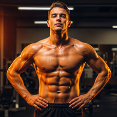muscular young man