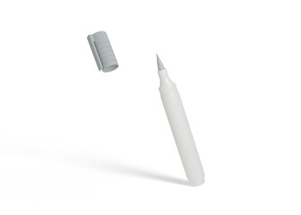 Brush Pen with Cap Off Mockup for Art Tool Branding