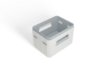  Plastic Basket Mockup for Storage Branding 