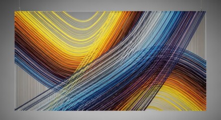 Abstract Thread Wall Hanging Art