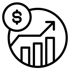 Profit icon in vector illustration