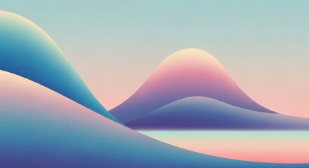 Pastel Mountainscape Abstract Art Background