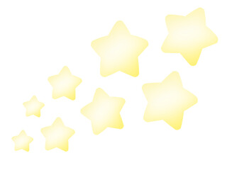 golden stars isolated on white