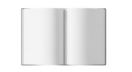 Open Blank Book Mockup White Pages