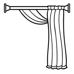 Classic Drapery Rod Illustration