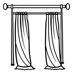 Classic Drapery Rod Illustration