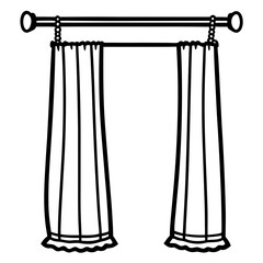 Classic Drapery Rod Illustration