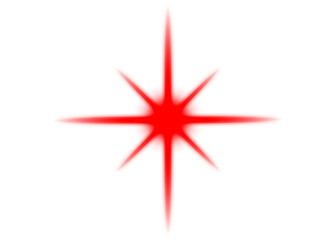 Obraz premium Bright red starburst effect isolated on transparent background