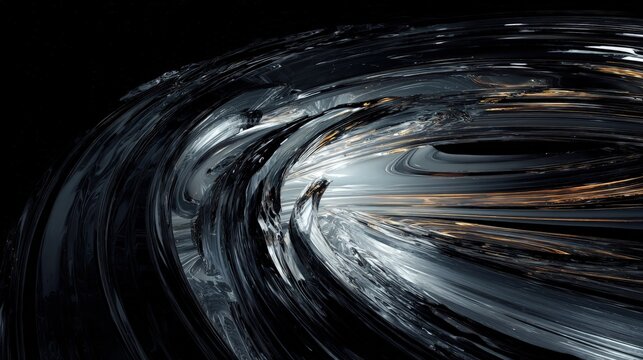Abstract Spiral Galaxy Digital Art