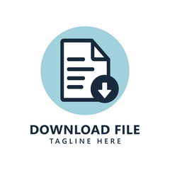 Fototapeta premium Download file and document icon concept