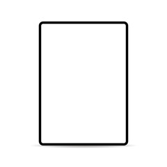 Tablet mockup with transparent background and subtle shadow (PNG version)