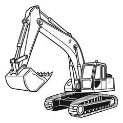 Excavator digging machine heavy equipment digger construction