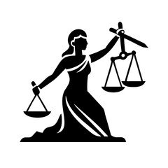 Symbol of Justice Minimal Vector Pictogram