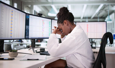Frustrated Hospital Nurse Struggles With Data Spreadsheets