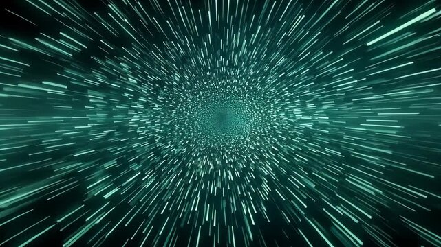 Dynamic glowing starburst tunnel with vibrant streaks and luminous effects