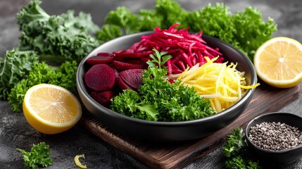 Detox Salad Bowl with Beets and Lemon