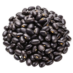Black Beans Isolated on White Background