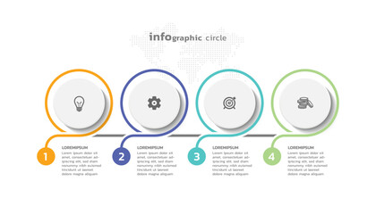Fototapeta premium Vector infographic business template colorful design