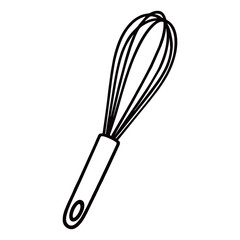 silhouette image of a whisk with a transparent background