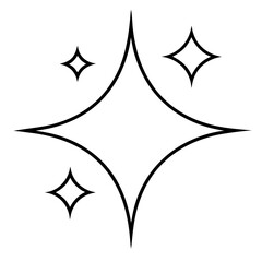 Fototapeta premium set of black and white stars