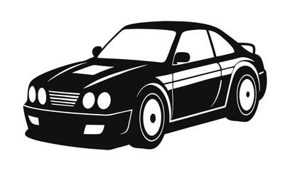 Fototapeta premium Luxury black sport auto vector isolated on white with shiny new design