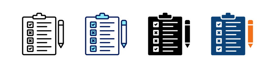 Report All In One Icon Multi Styles Vector Set