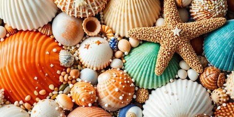 Seashell Collection with Starfish Detail