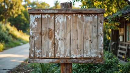 Vintage Rural Sign Board - Empty Display Stand