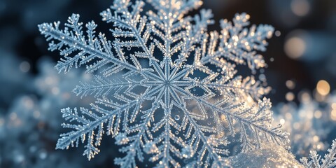 Winter's Artistic Snowflake: A Delicate Pattern
