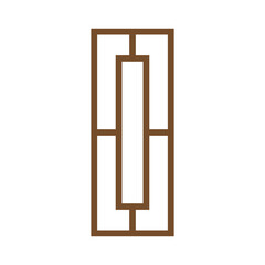 open door isolated on white background