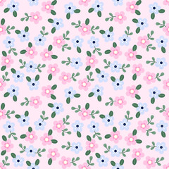 Seamless pattern with hand drawn flower. Background for textile, wrapping paper.