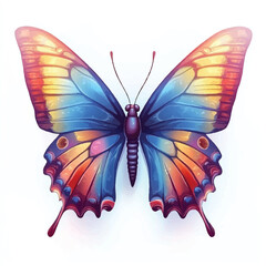a butterfly with colorful wings