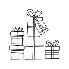 Stacked Gift Boxes for Son and Daughter