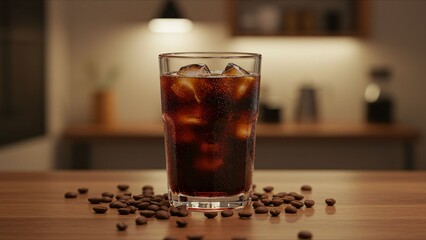 Iced Coffee with Beans