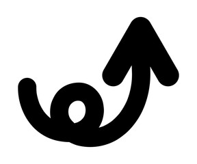 右上にくるっとカールしている黒い矢印のアイコン