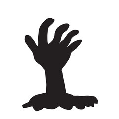 ゾンビの手のシルエット