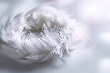 Obraz premium Abstract Fluffy White Material Design