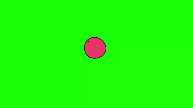 red shape on green screen video