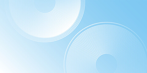 Abstract pastel colorful blue and white gradations. Circle effect style geometric backdrop simple abstract design