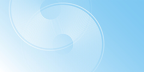 Abstract pastel colorful blue and white gradations. Circle effect style geometric backdrop simple