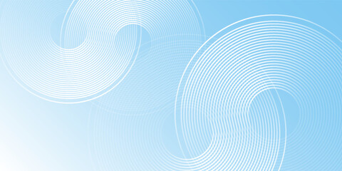 Abstract pastel colorful blue and white gradations. Circle effect style geometric backdrop simple abstract