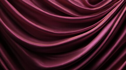 Rich burgundy drapery folds