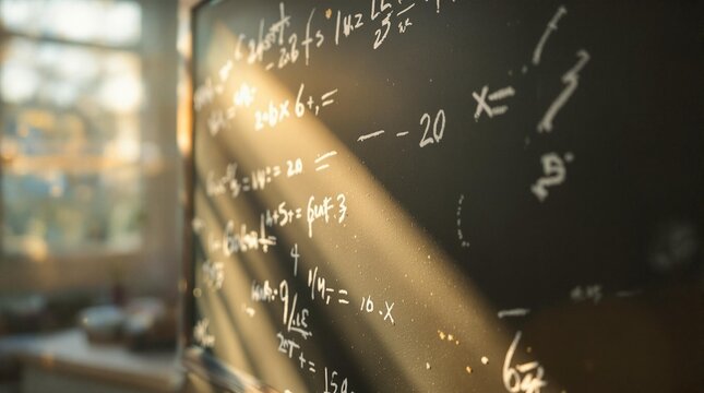 Students engage in mathematics lessons as sunlight streams through the classroom window at a local school - Powered by Adobe