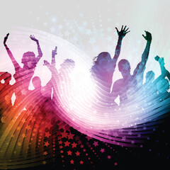 Party crowd background