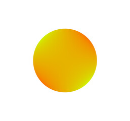 Orange gradient glowing sphere for modern background elements and vibrant UI components